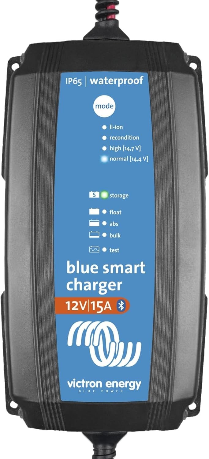 Victron Energy, BPC121531104R, Blue Smart IP65 Charger 12/15(1) 120V NEMA 1-15P