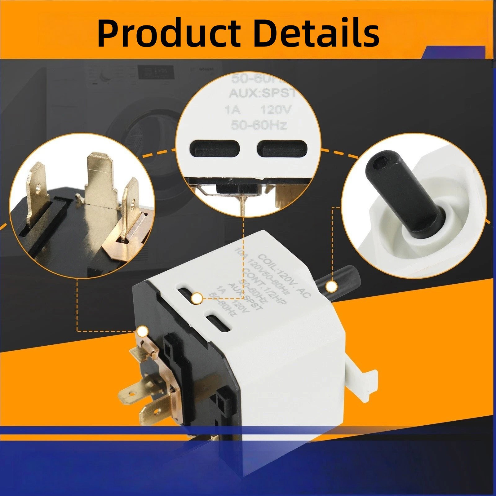 Dryer Start Switch for Whirlpool Kenmore Plastic Metal Replaces PS11741493