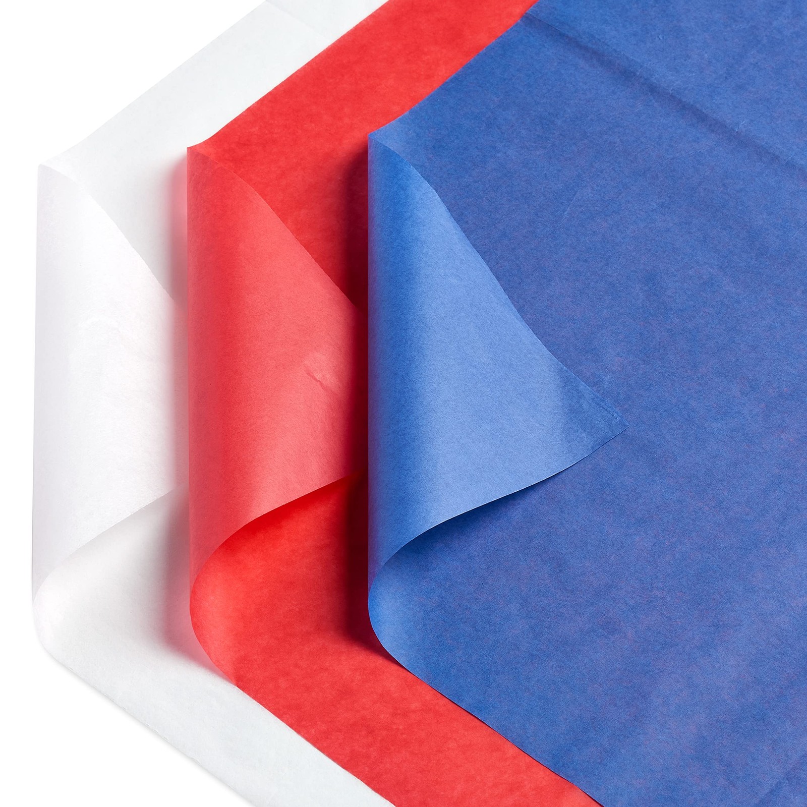 125 Sheets 20 In. X 20 In. Bulk Red, White, and Blue Tissue Paper for All Occasi