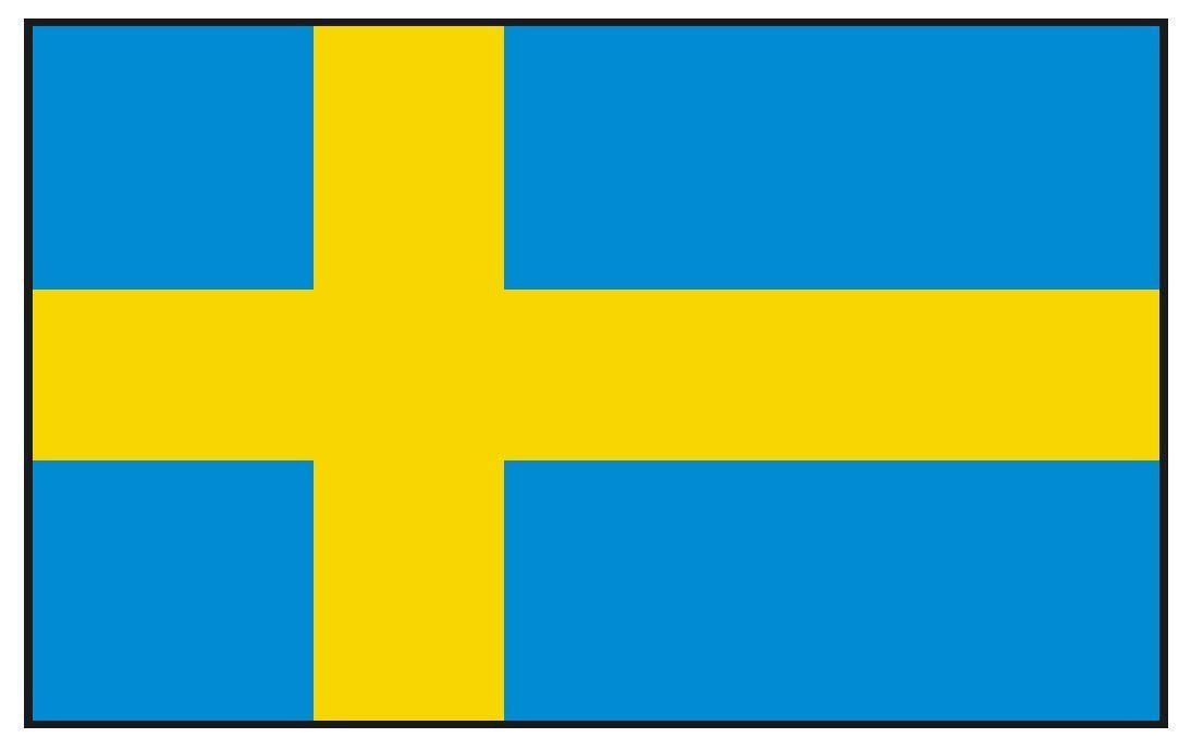 Sweden International Flag Sticker Decal F486