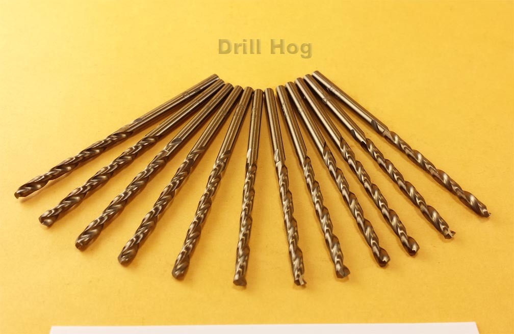 Drill Hog® 1/8 Cobalt Drill Bit M42 1/8 Drill Bit Twist 12Pk Lifetime Warranty