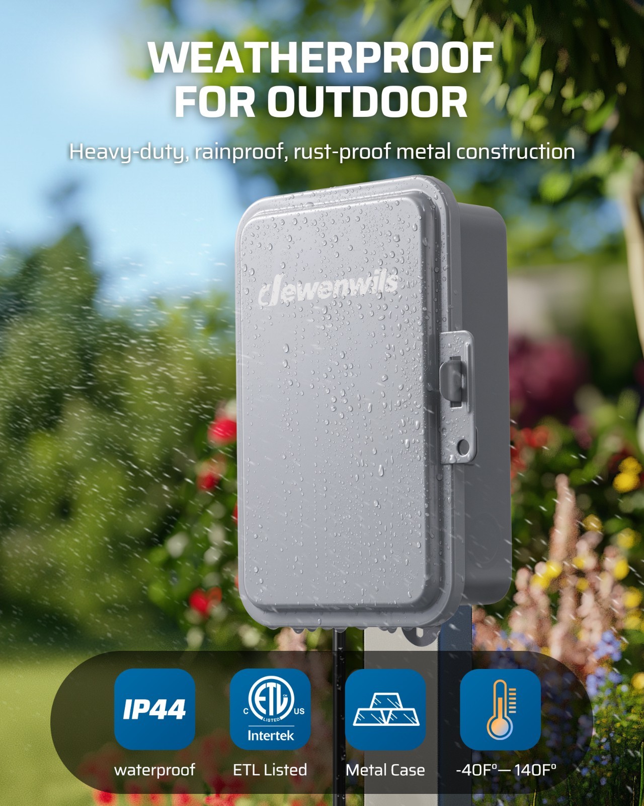 Heavy Duty 2HP 40A Pool Pump Timer 24 Hour Programmable Outdoor Weatherproof