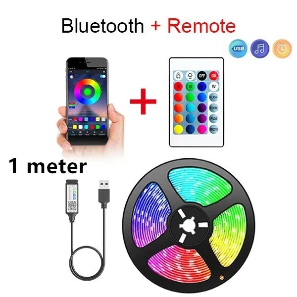 Bluetooth LED Strip Lights Smart SMD 5050 APP Remote RGB TV Backlight Home Décor