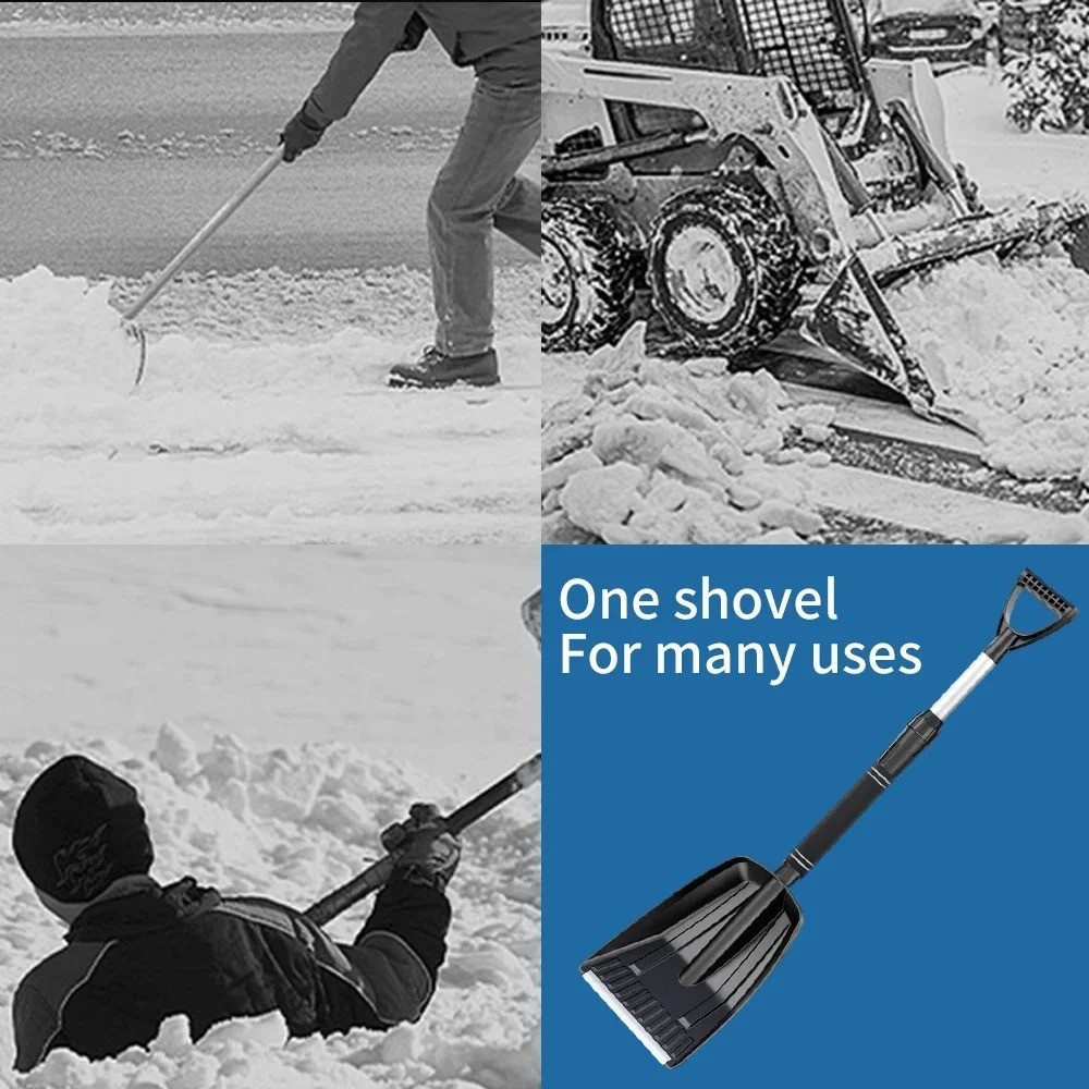 Portable Snow Shovel Removable Thickened Snow Removing Shovel Non-slip Non-freez