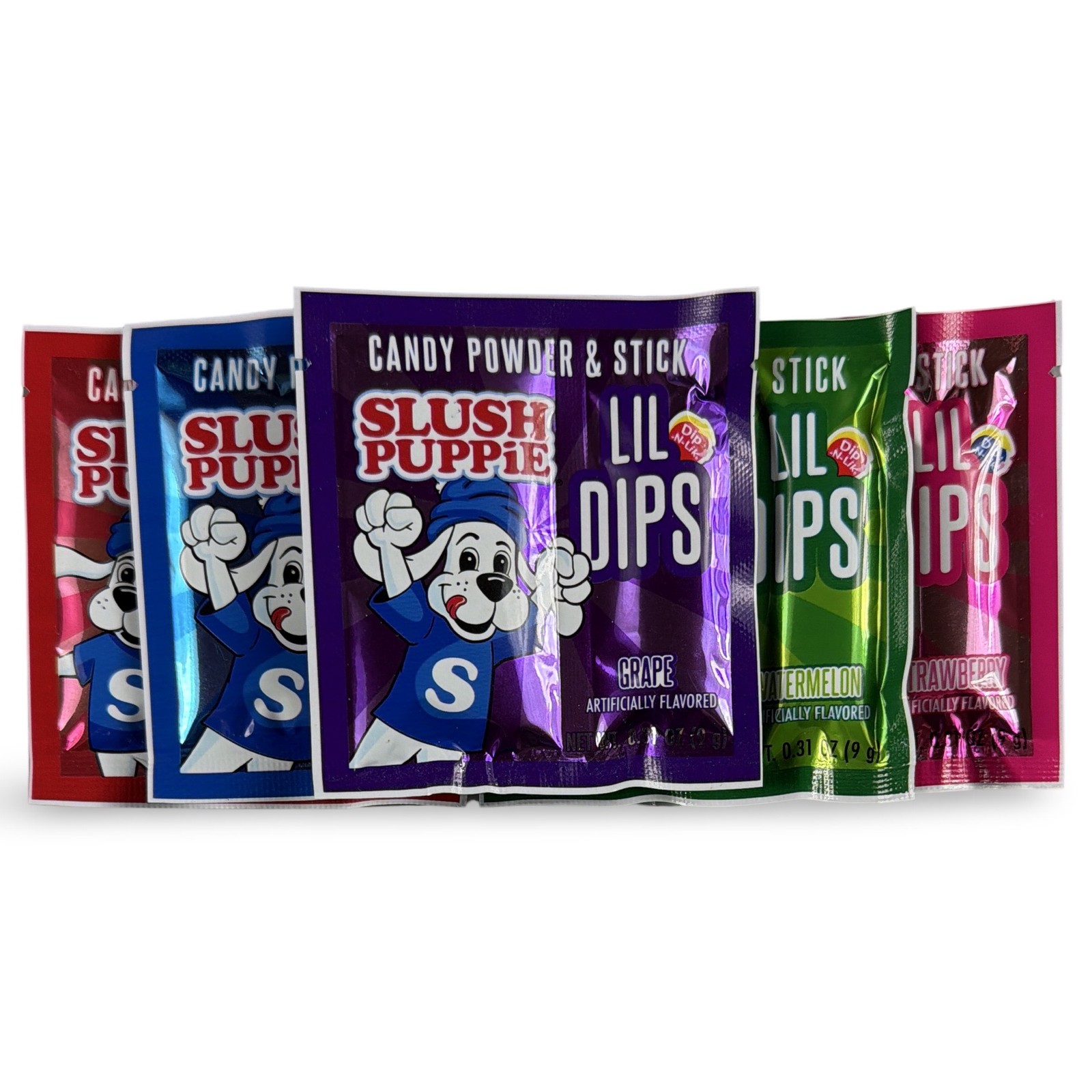Candy Powder & Stick Dips – 20 Pack | Fun Dip, Lock Jaw, ICEE or Slush Puppie |