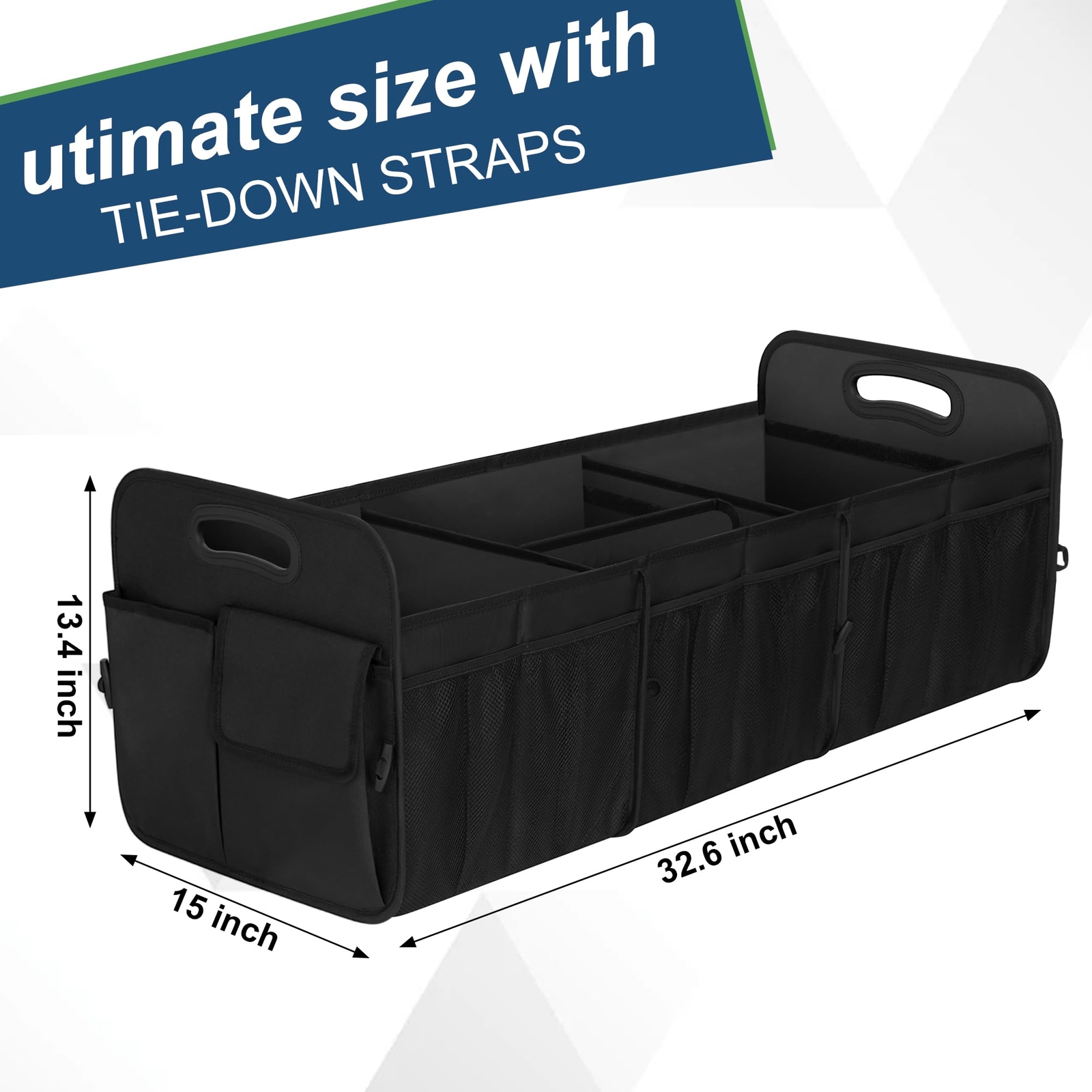Car Trunk Organizer, Waterproof, Non-Slip, Foldable Capacity 90L for All Vehicle
