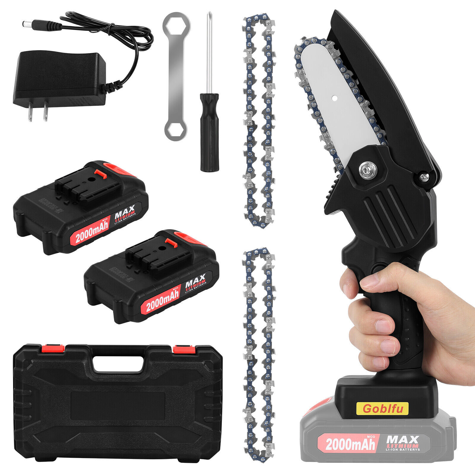 Mini Chainsaw 6 Inch Cordless Handheld Chainsaw Electric Chainsaw Tree Trimmer
