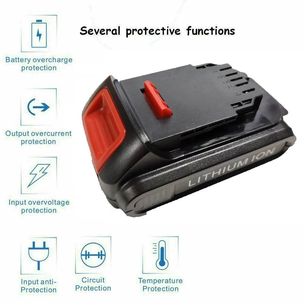 DCB202 20V Battery For DeWalt Max 2.0Ah Lithium Ion Li-Ion 20 Volt DCB201 DCB203