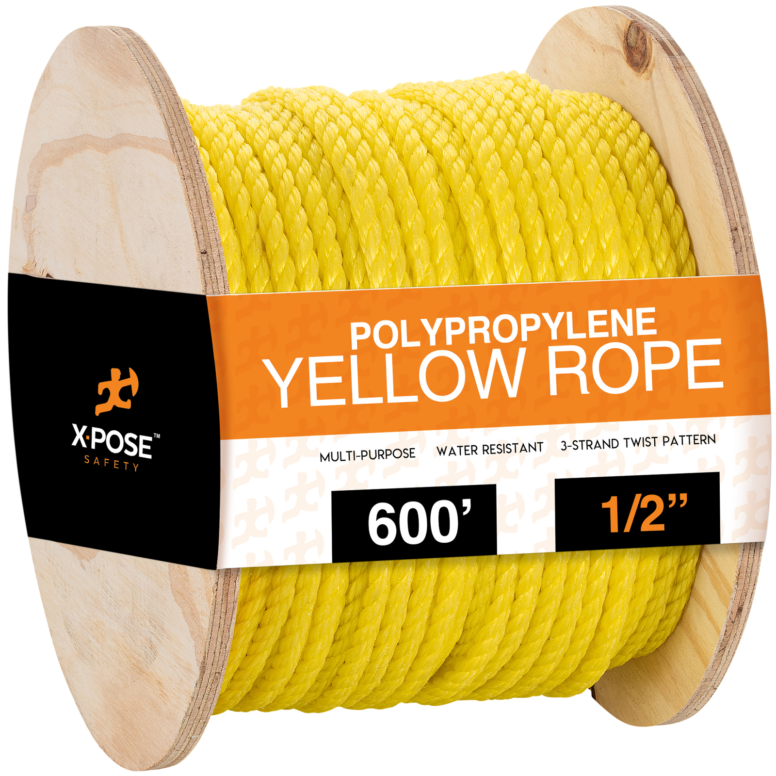 Twisted Polypropylene Rope – Yellow Floating Poly Boat Rope