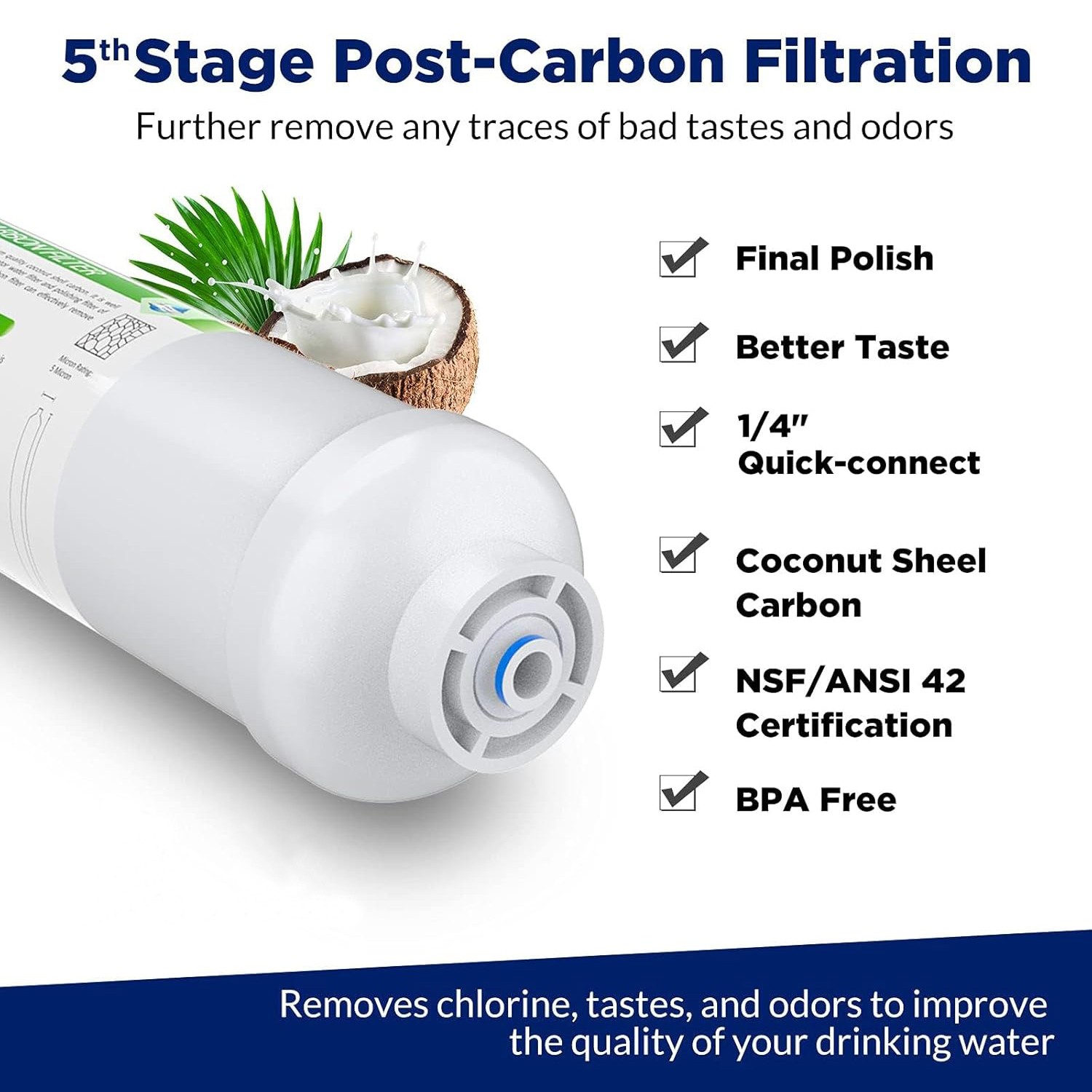 1-3 Year Set 5-Stage 50 GPD RO Water Filter Fit for APEC Reverse Osmosis Systems