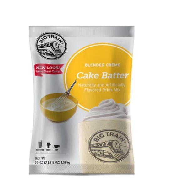 Big Train Cake Batter Blended Creme Frappe Mix (3.5 lbs), P6017