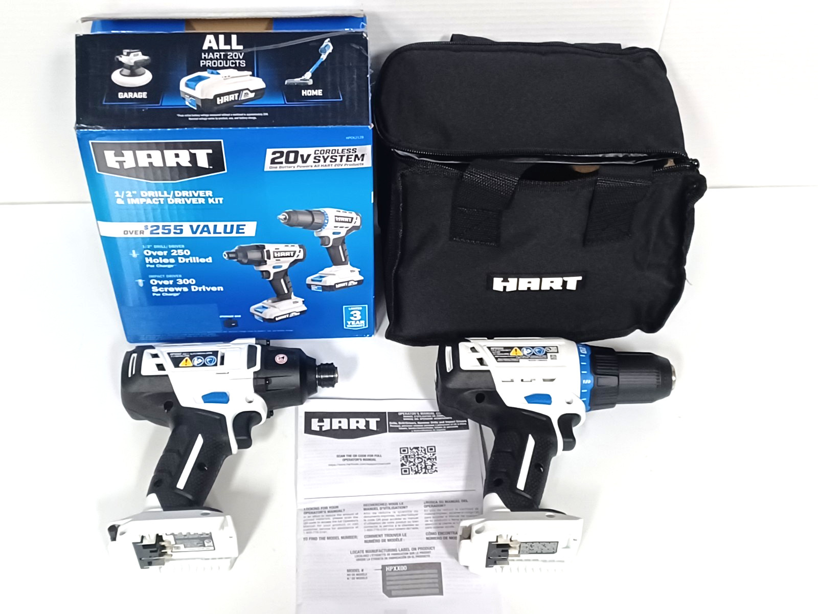 NEW HART 20v Cordless HPID02 1/4″ Impact Driver & HPDD02 1/2″ Drill – Tools Only
