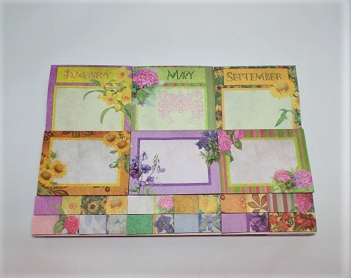12 Months Floral Memo Sets