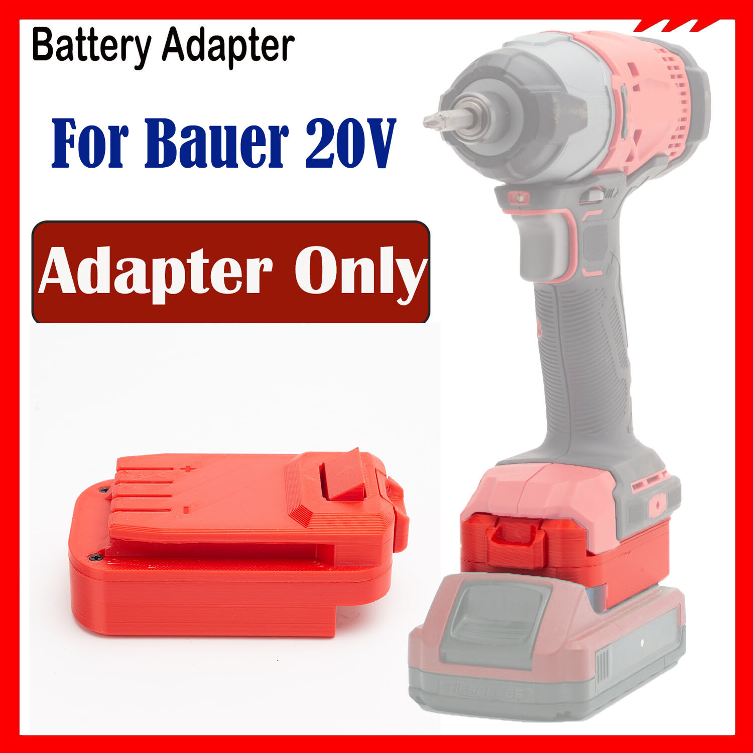 Battery Adapter For Bauer 20V Lithium Battery to Fits Craftsman V*20 20V Tools