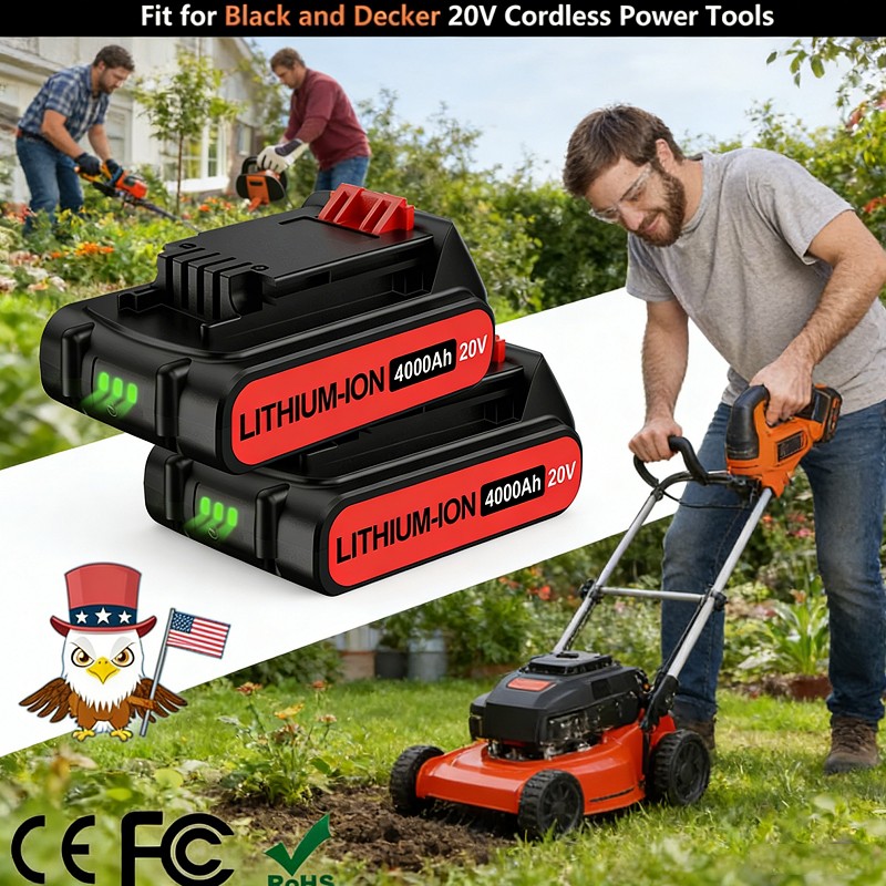 2 Pack 4.0AH 20V MAX For Black&Decker 20Volt Lithium Battery LBXR20-OPE LB2X4020