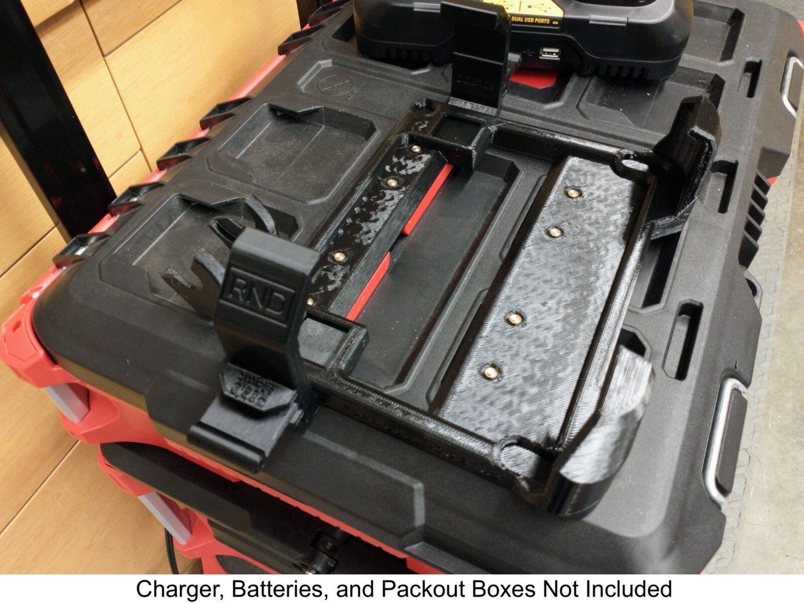 Packout Mount for DeWalt DCB102 Dual Port Charger **CHARGER NOT INCLUDED**