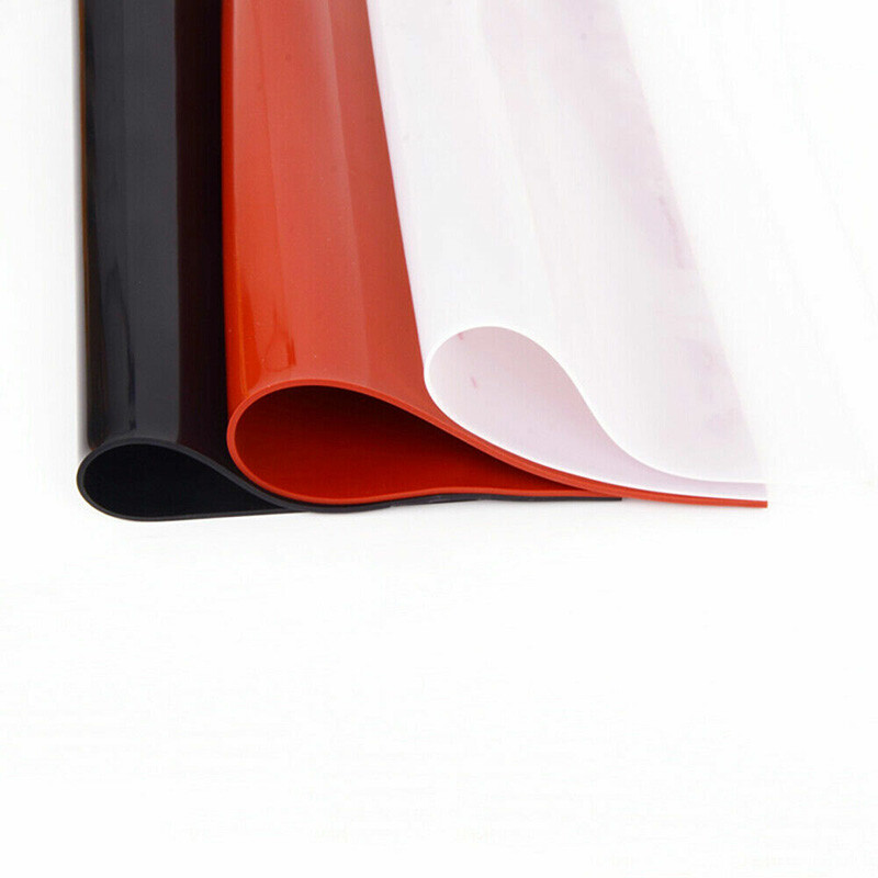 Silicone Rubber Sheet Plate Mat High Temp Gasket Red Black White Thick 0.1mm-5mm
