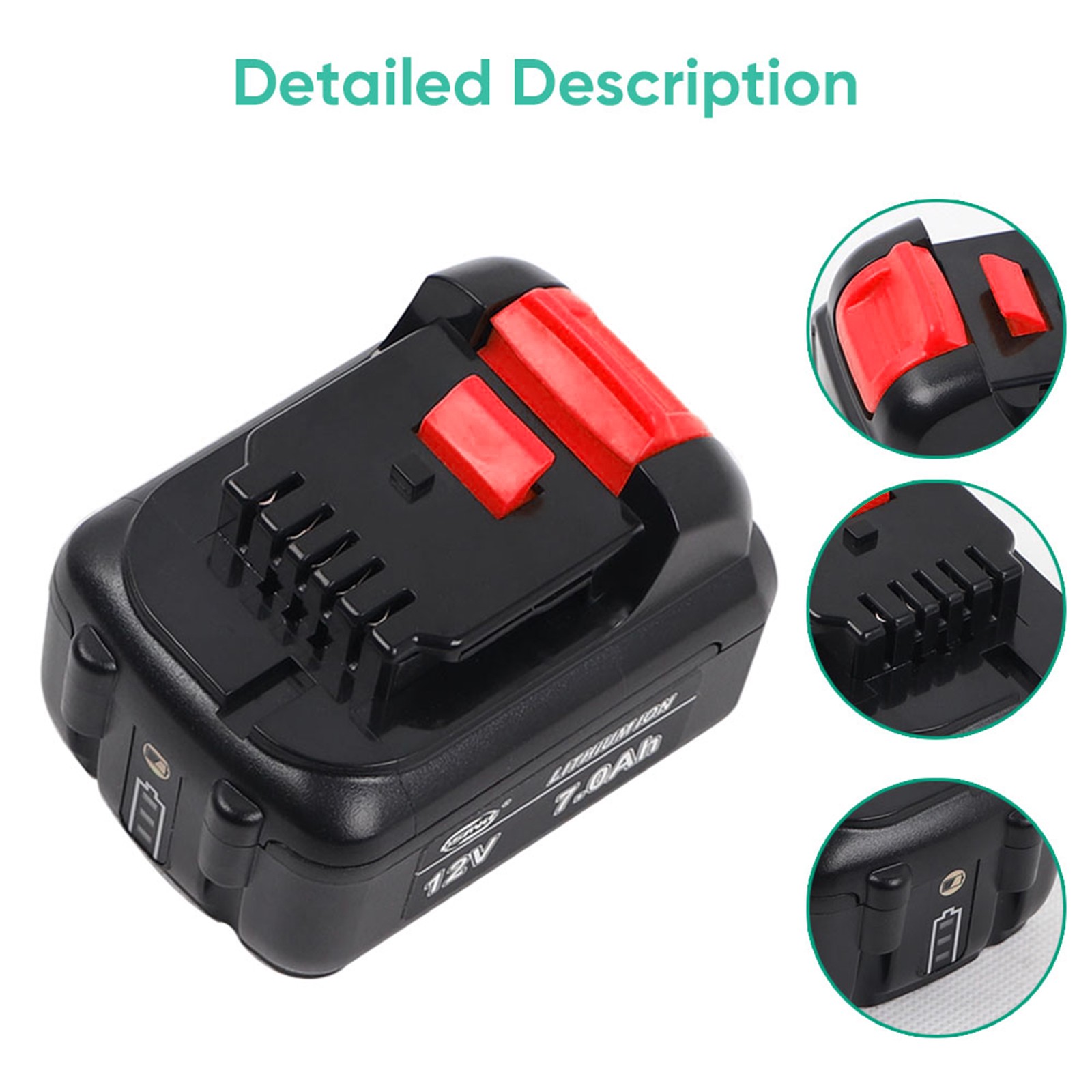 12v 7.0Ah Lithium Ion Battery For Dewalt 12 Volt Max DCB127 DCB120 DCB121 DCB101