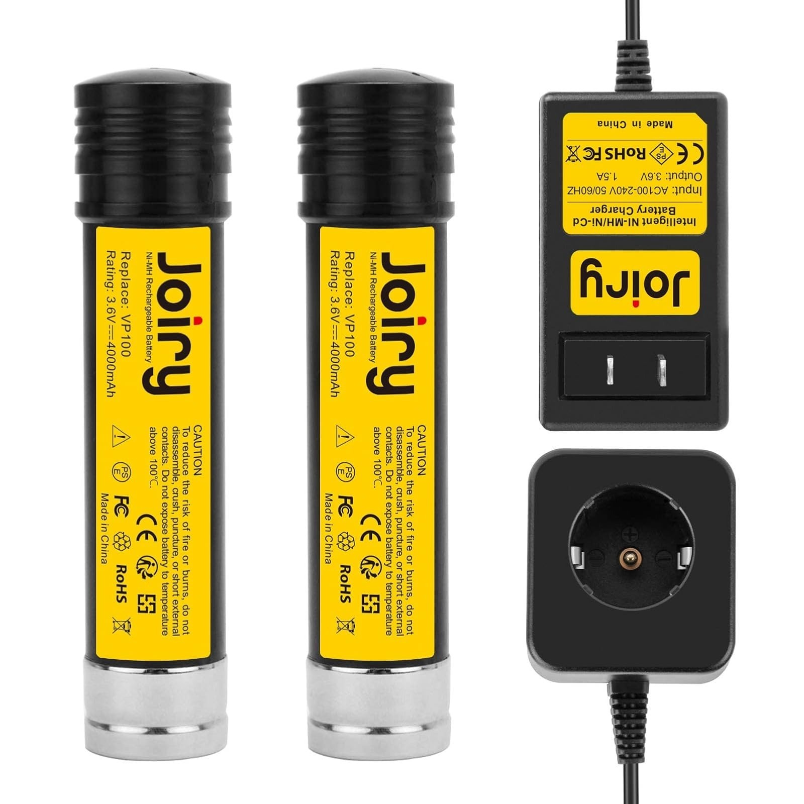 Joiry 3.6V 4000mAh Ni-MH Replacement Battery for Black & Decker 2-Pack