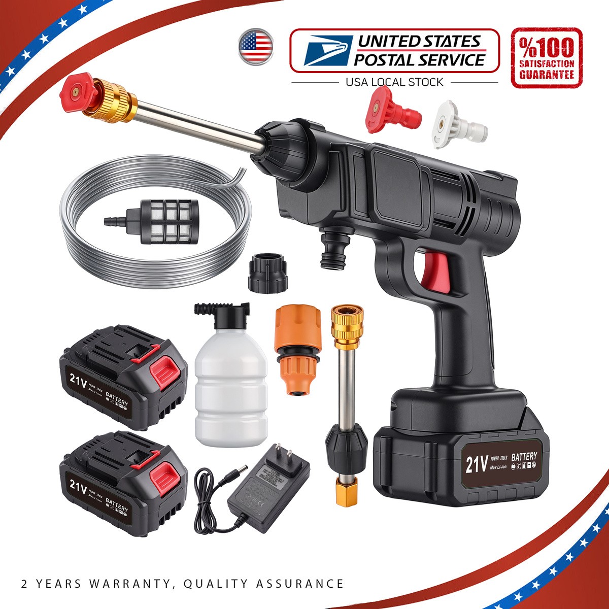 Water Pressure Washer For balconies decks US 70 dB Cordless 1.2mpa/145PSI