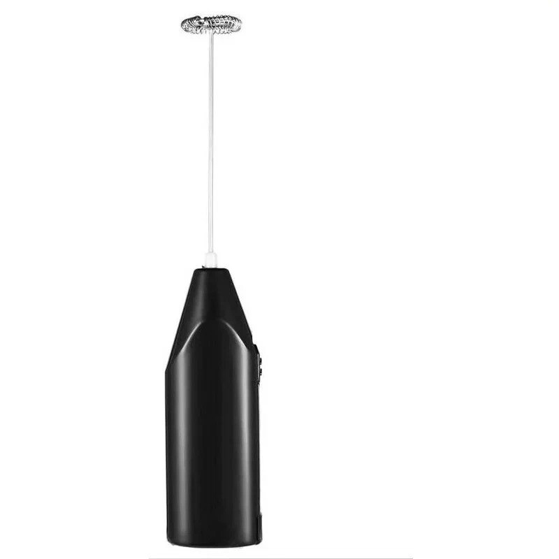 Electric Milk Frother Egg Whisk Mixer Beater Coffee Foamer Kitchen Silver & Back