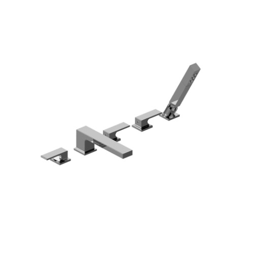 Graff G11251LM55BPC Incanto Deck Mount Tub Filler & Handshower Polished Chrome