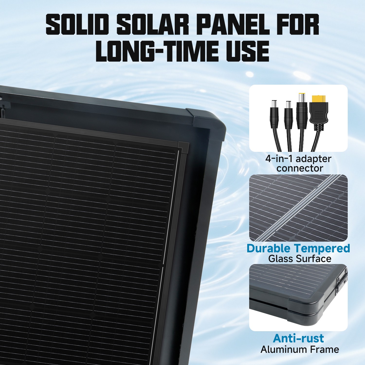 400W Portable Solar Panel High Efficiency Monocrystalline Charger for RV Camping
