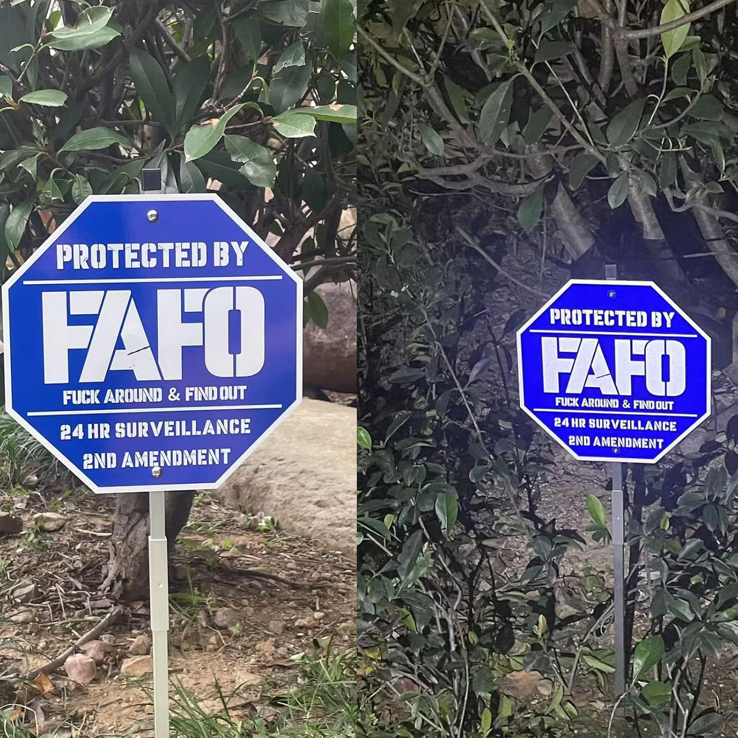 FAFO Security Sign, Funk around and Find Out Sign,Home Security Signs Yard, Funn