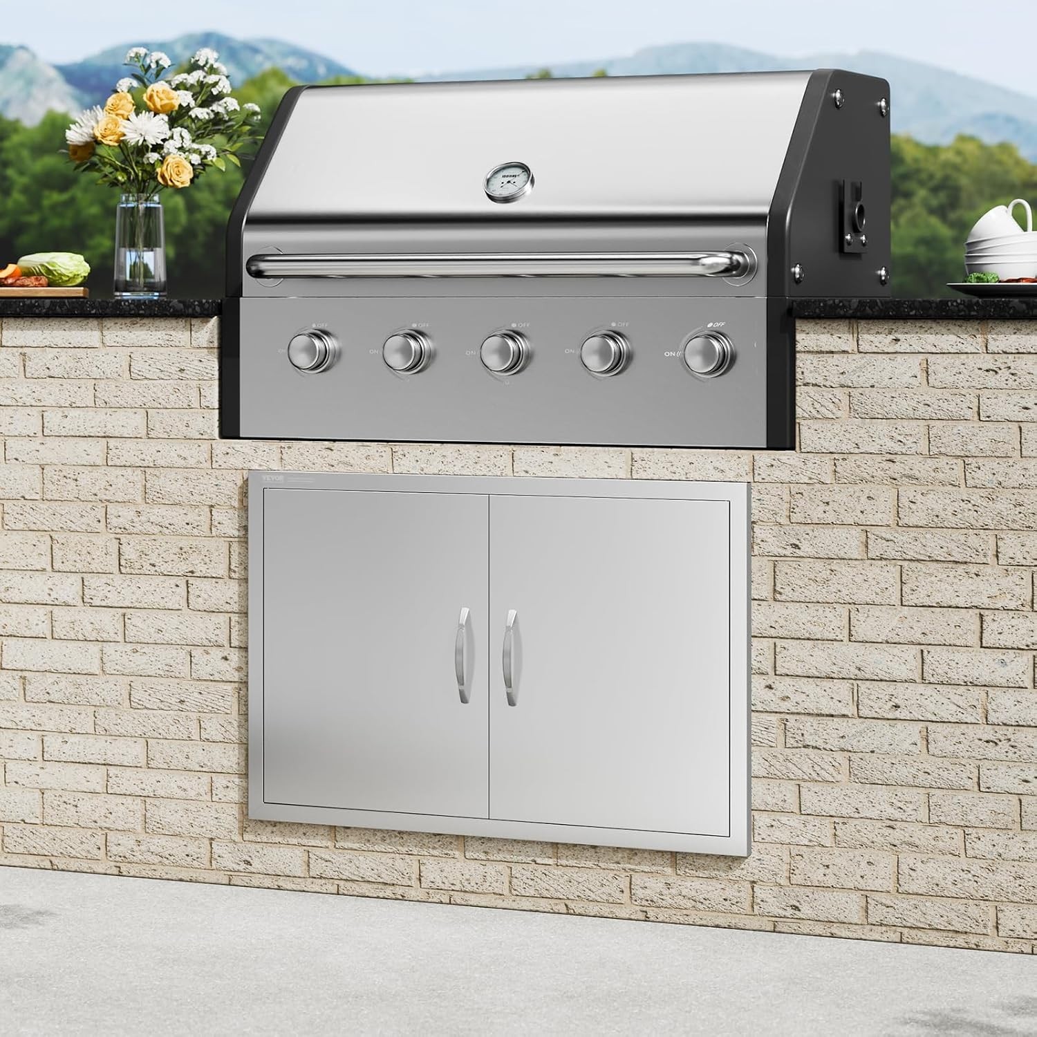 36″ x 24″ Stainless Steel BBQ Access Door – Flush Mount Outdoor Kitchen Upgrade