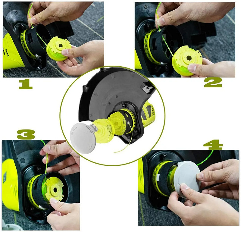 6 Replacement Trimmer Spool For Ryobi One Plus 11ft 0.08″ AC80RL3 18V 24V 40V