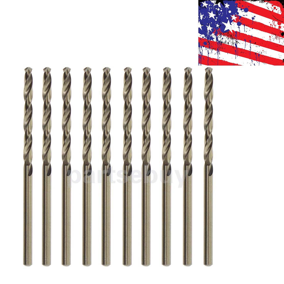 10pcs (3.2mm) 1/8 Inch M35 CNC Cobalt Drill Bit Metal Stainless Steel 118 Degree
