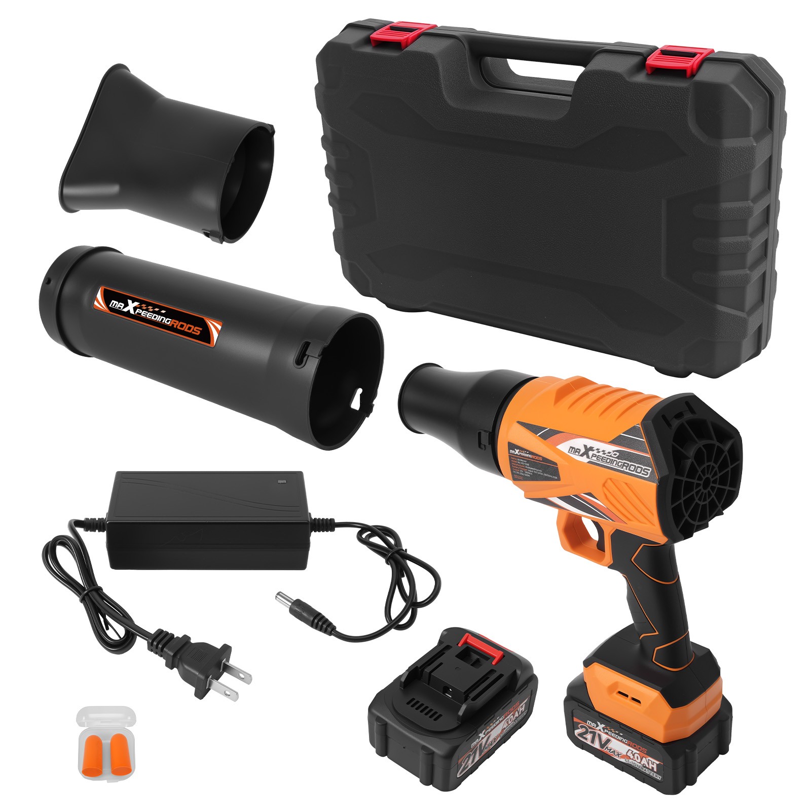 Cordless Leaf Blower 21V 4000mAh Brushless Motor 550 CFM Variable Speed