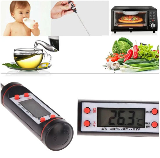 Instant Read Digital Meat Thermometer BBQ Grill Smoker For Kitchen Food Cooking