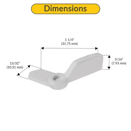 Strybuc Window Screen Pointer Swivel Latch White Plastic Pack of 25