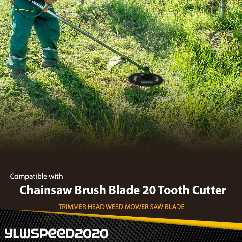 2pcs 9″ Chainsaw Brush Blade 20 Tooth Cutter Trimmer Head Weed Mower Saw Blade
