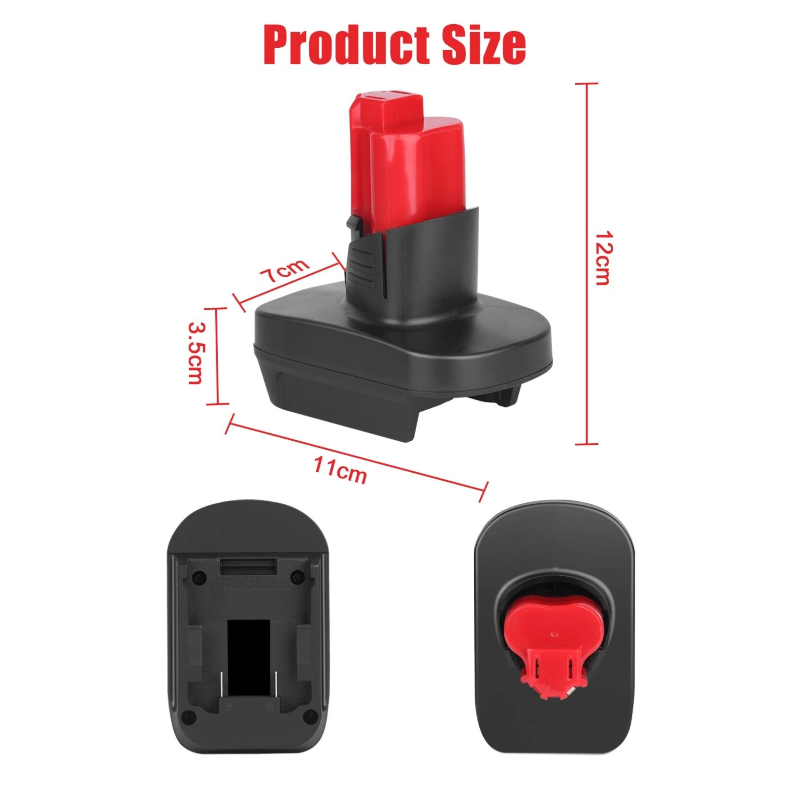 Battery Adapter For Dewalt 20V & Milwaukee 18V to Milwaukee M12 Tools – DM20M12