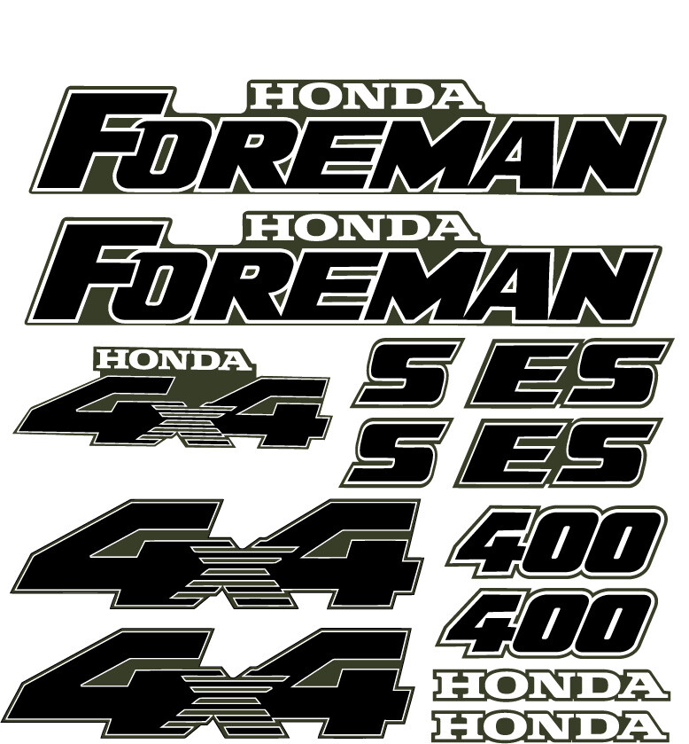 Honda Foreman 400 450 S ES 4×4 OEM Decal Emblem Sticker Kit forman ATV quad set