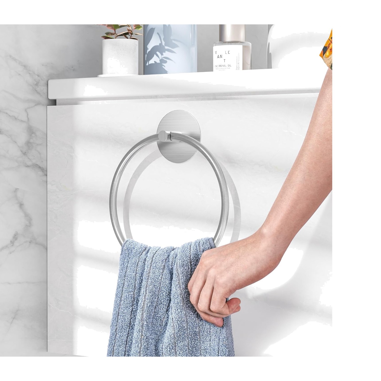 Nickel Brushed Bathroom Towel Ring – Stainless Steel Bathroom Towel Rack