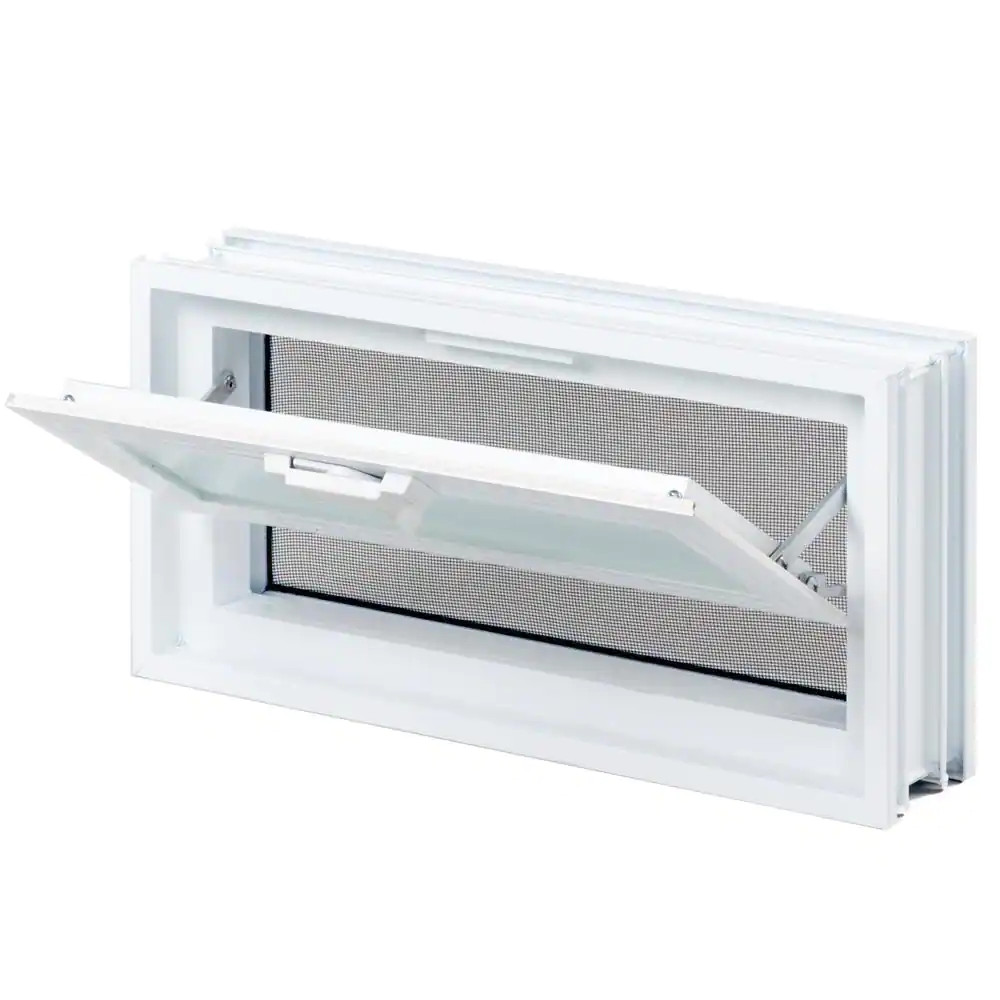 Hopper Vent for Glass Block Windows Durable 15.5 in. x 7.75 in. x 3.12 in. NEW