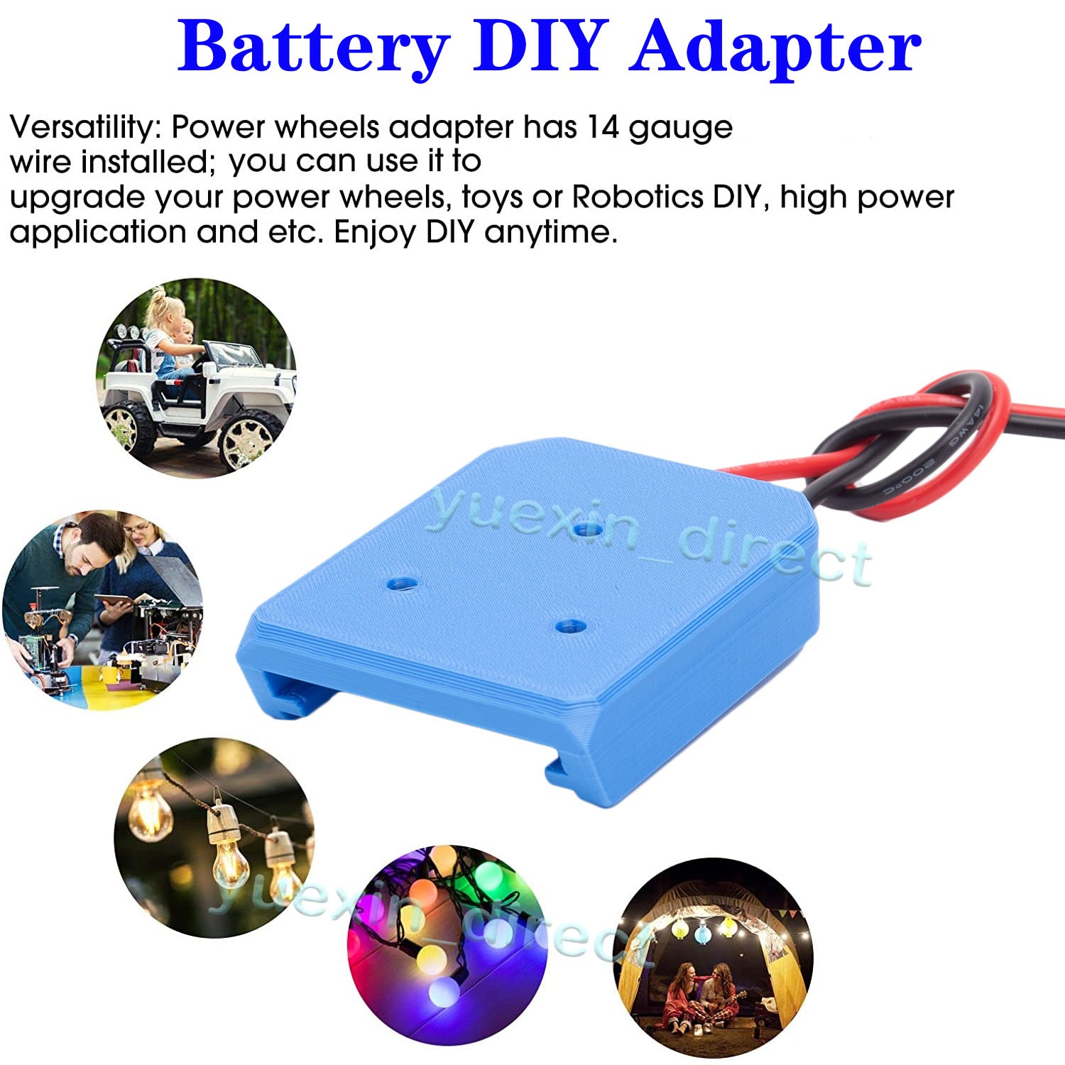 For HART 20V Battery Converter Connector DIY Power Wheels Adapter Truck Toys NEW