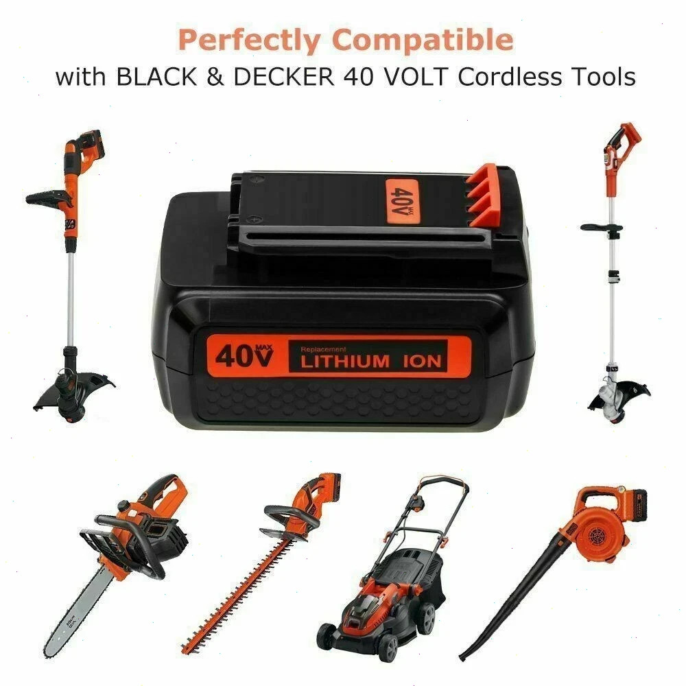 40V 2.0Ah for Black Decker 40 Volt Max Lithium Battery / Charger LBXR36 LBX2040
