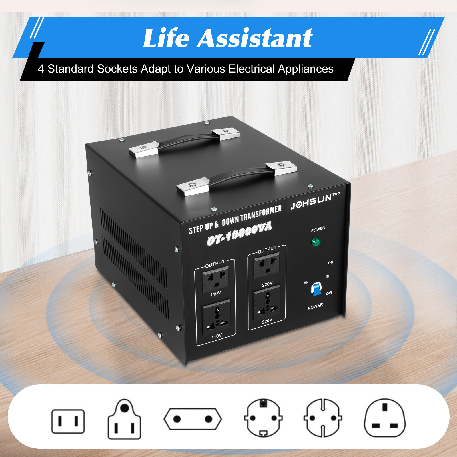 10000 Watt Voltage Converter Transformer Heavy Duty Step Up / Down 220V-110V New