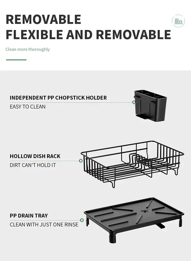 Dish Drying Rack Dish Drainer for Kitchen Counter, Large Dish Rack
