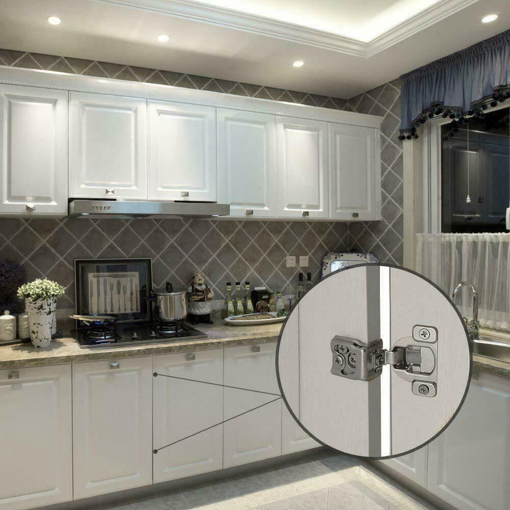 Soft-Closing Compact 1 1/4″ Overlay 105° Hinge Kitchen Cabinet Hardware