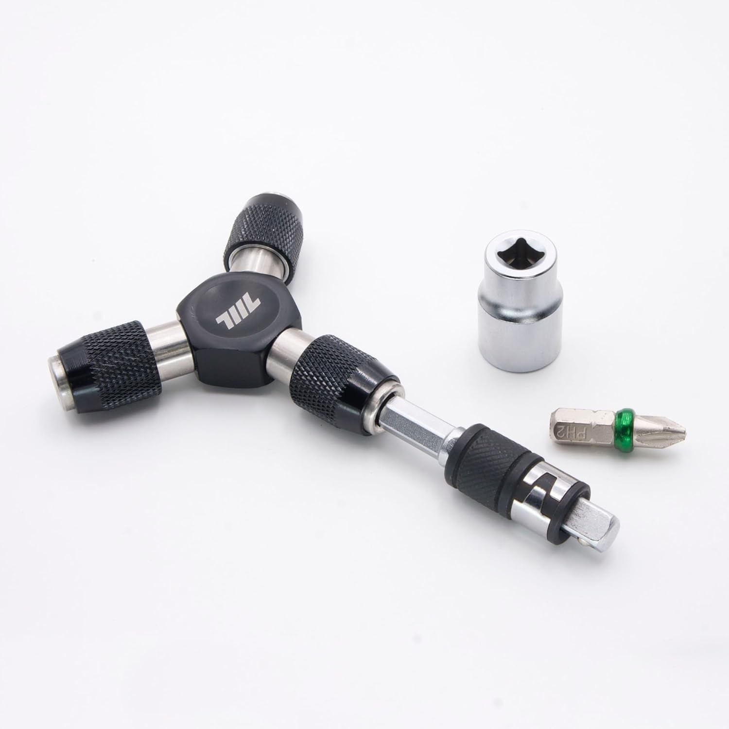 2 In 1 Adapter Hex End Swap Square Sockets In For Hex Bits With A Flick Of Finge
