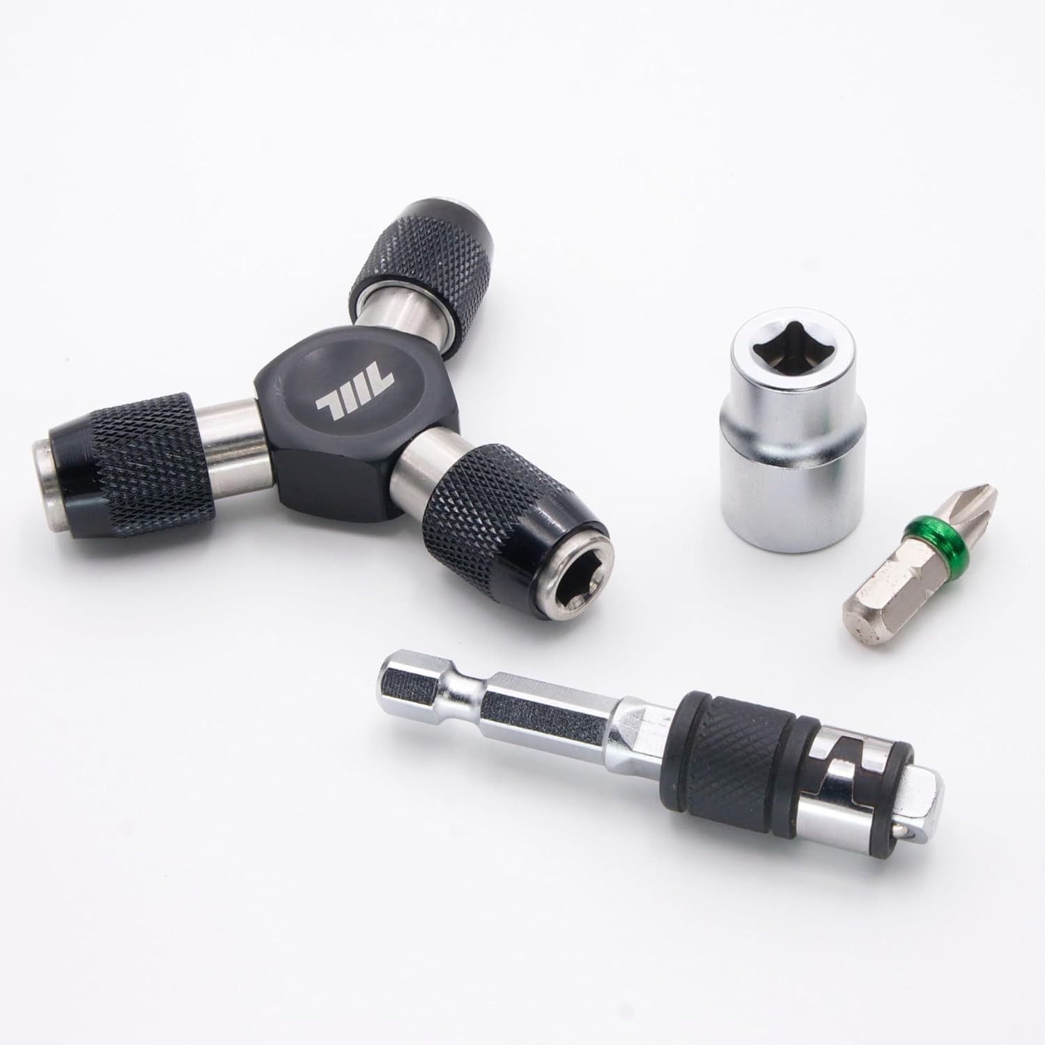 2 In 1 Adapter Hex End Swap Square Sockets In For Hex Bits With A Flick Of Finge