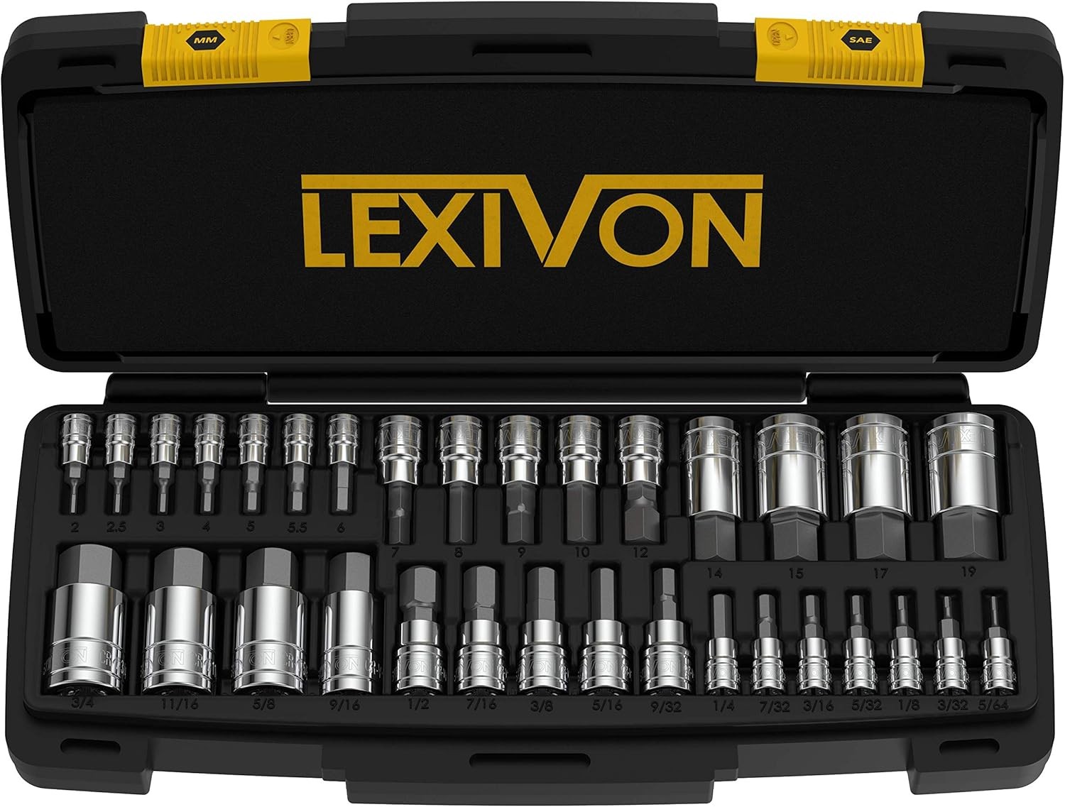 Master HEX Bit Socket Set, Premium S2 Alloy Steel | Complete 32-Piece, (LX-144)