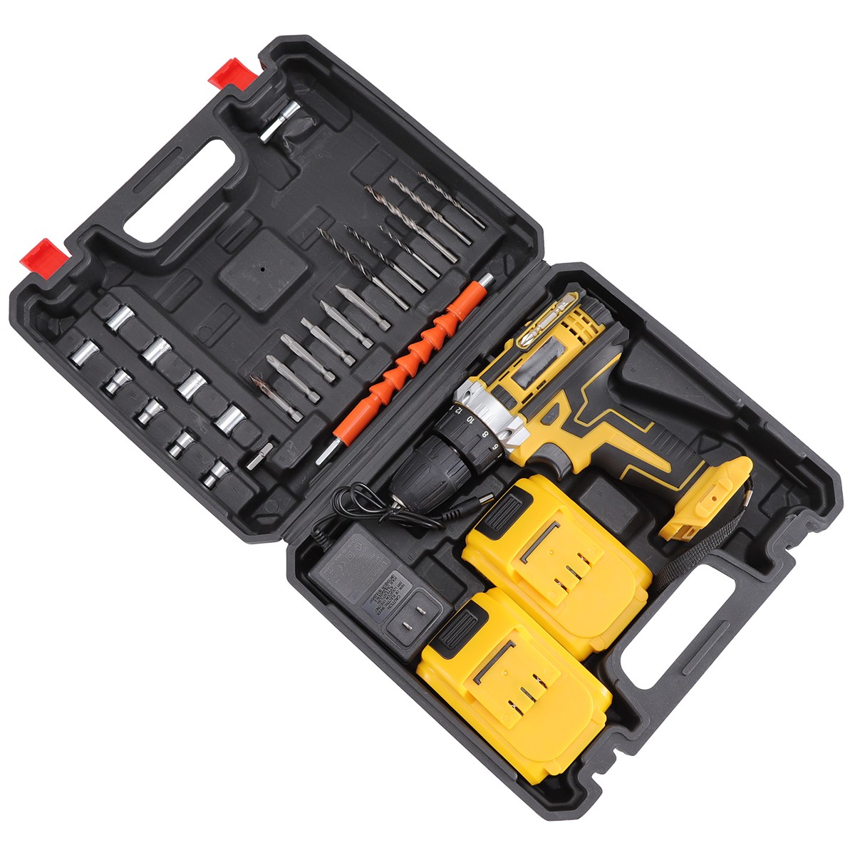 20V Electric Drill 3/8″ Power Cordless Screwdriver 22PCS Drill Set With Battery