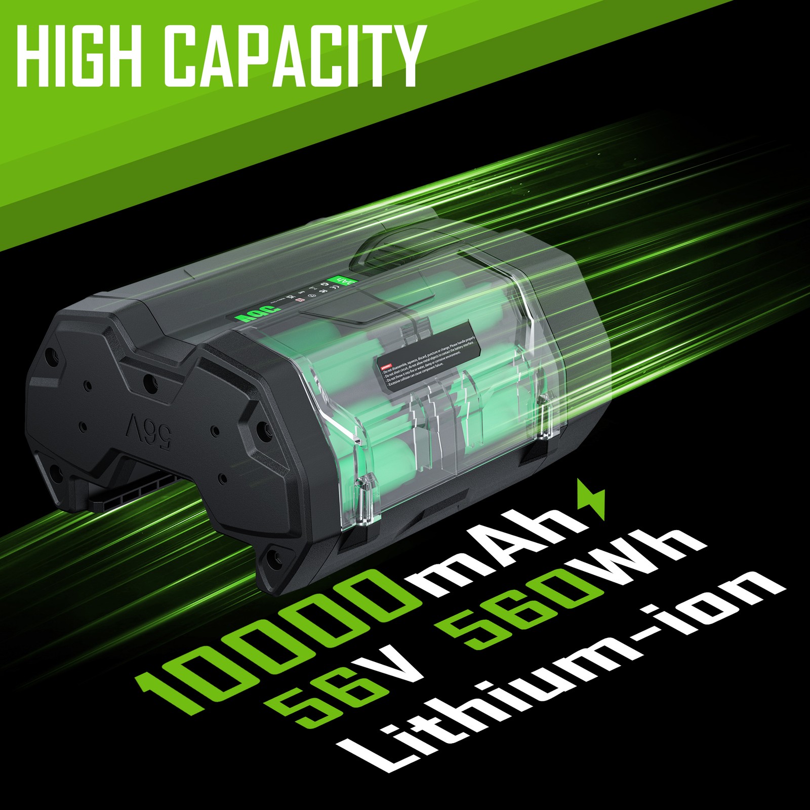 10.0Ah/6.0Ah Battery For EGO 56V 56Volt BA1400 POWER Lithium Ion BA2240 BA2800T