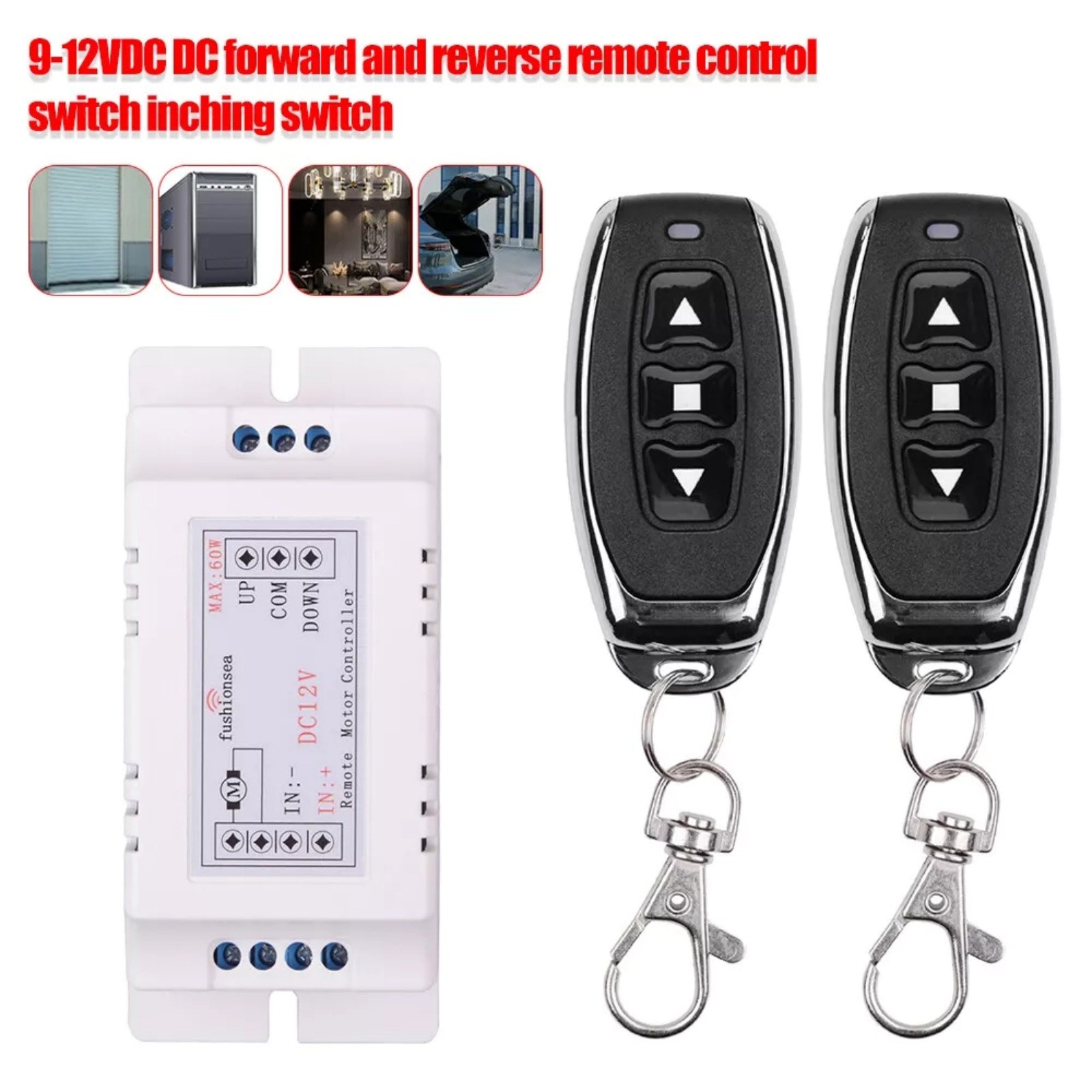 Motor Wireless Remote 12V Switch 2 Channel RF433MHz Universal Remote Control qq